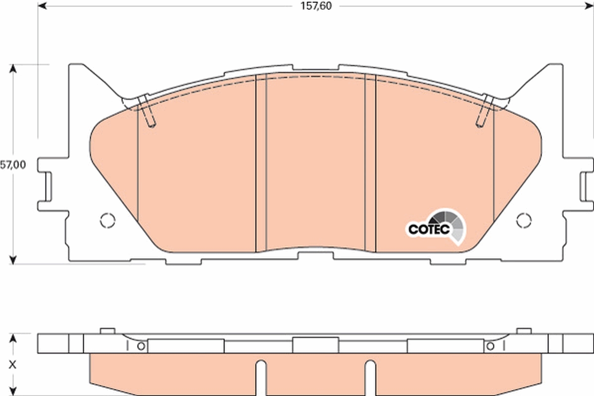 Brake Pad Set, disc brake (Front axle)  Art. GDB3429