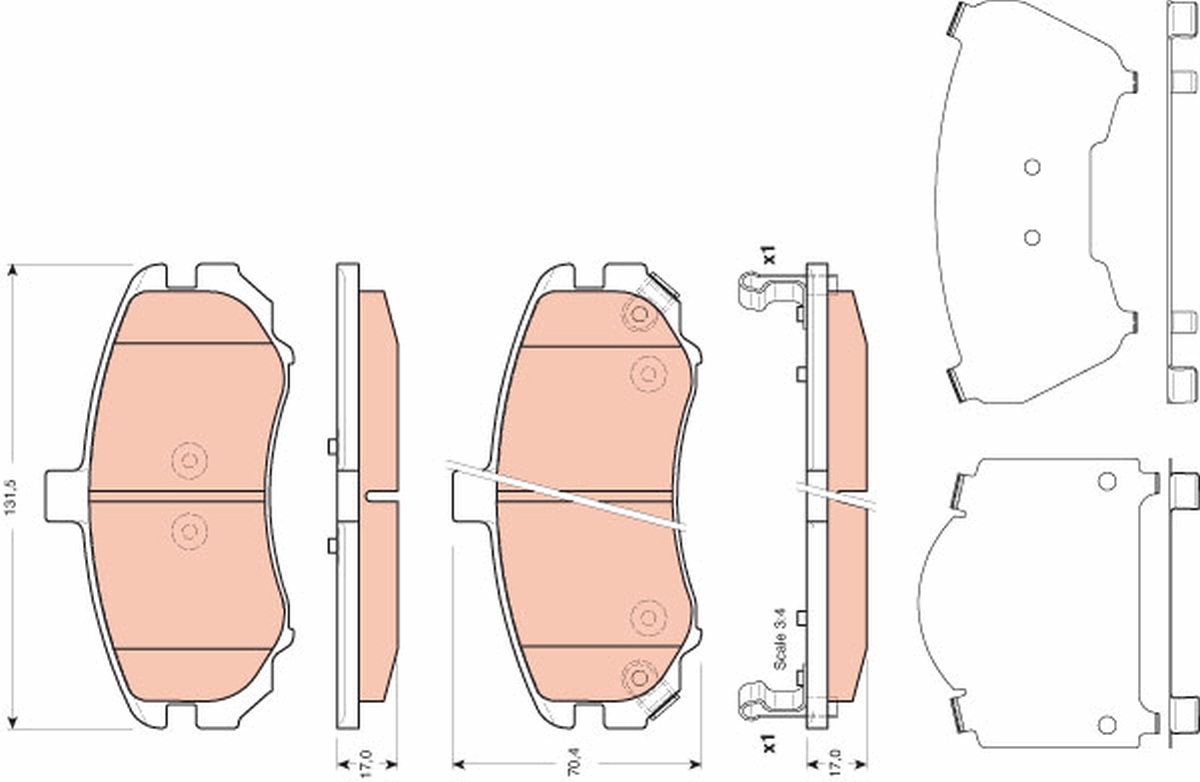 Brake Pad Set, disc brake (Front axle)  Art. GDB3431