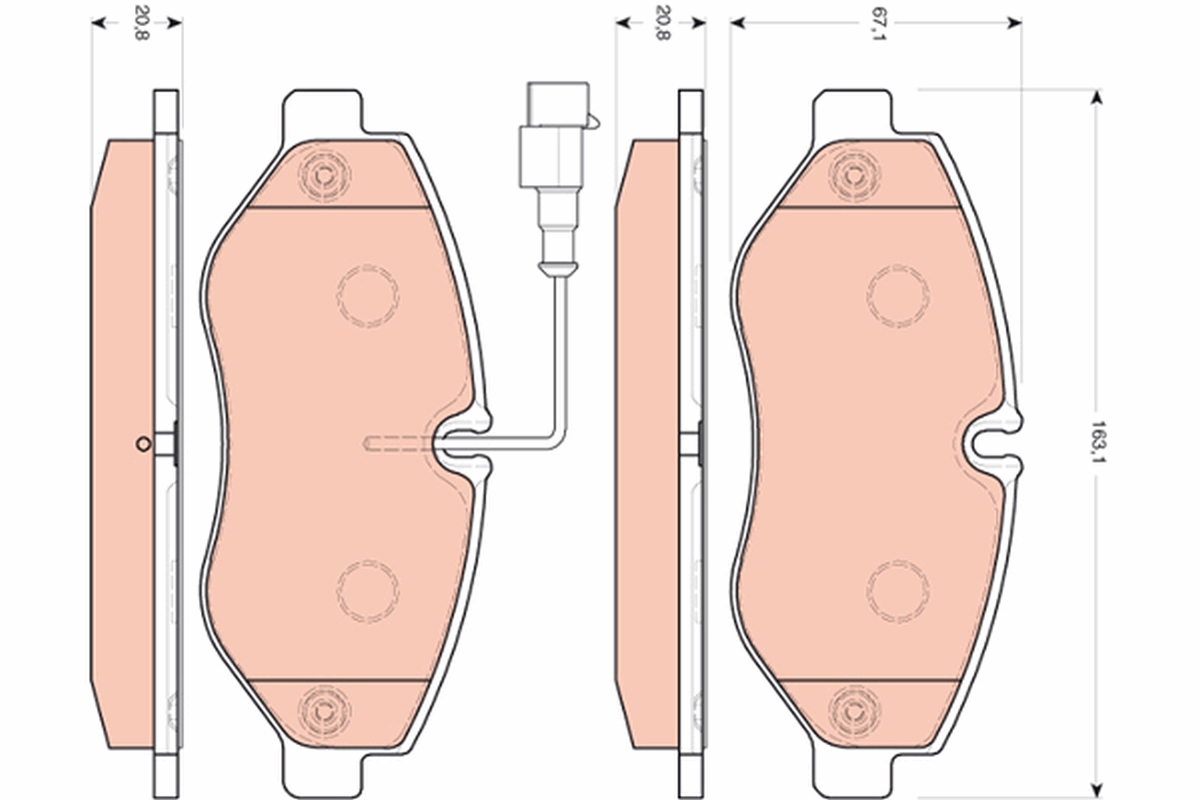 Brake Pad Set, disc brake (Front axle)  Art. GDB3439