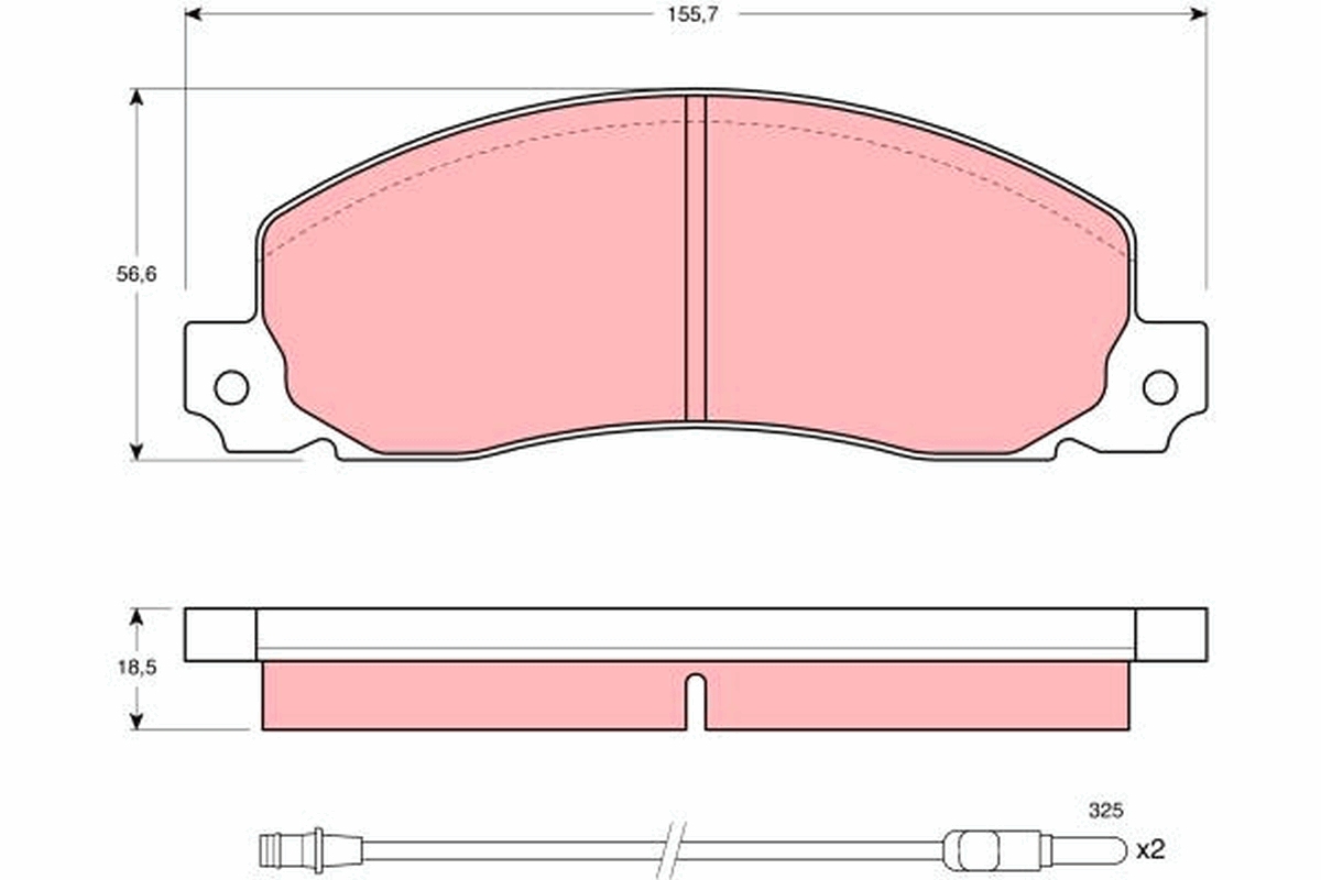 Brake Pad Set, disc brake (Front axle)  Art. GDB344