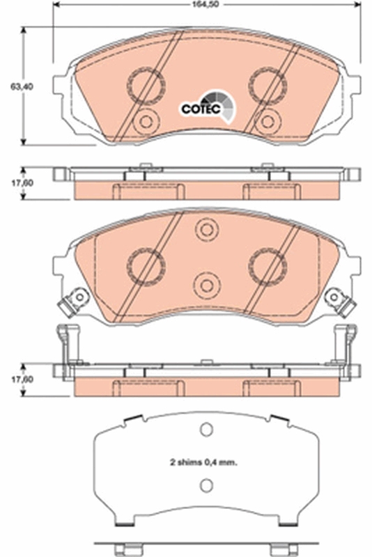 Brake Pad Set, disc brake (Front axle)  Art. GDB3448