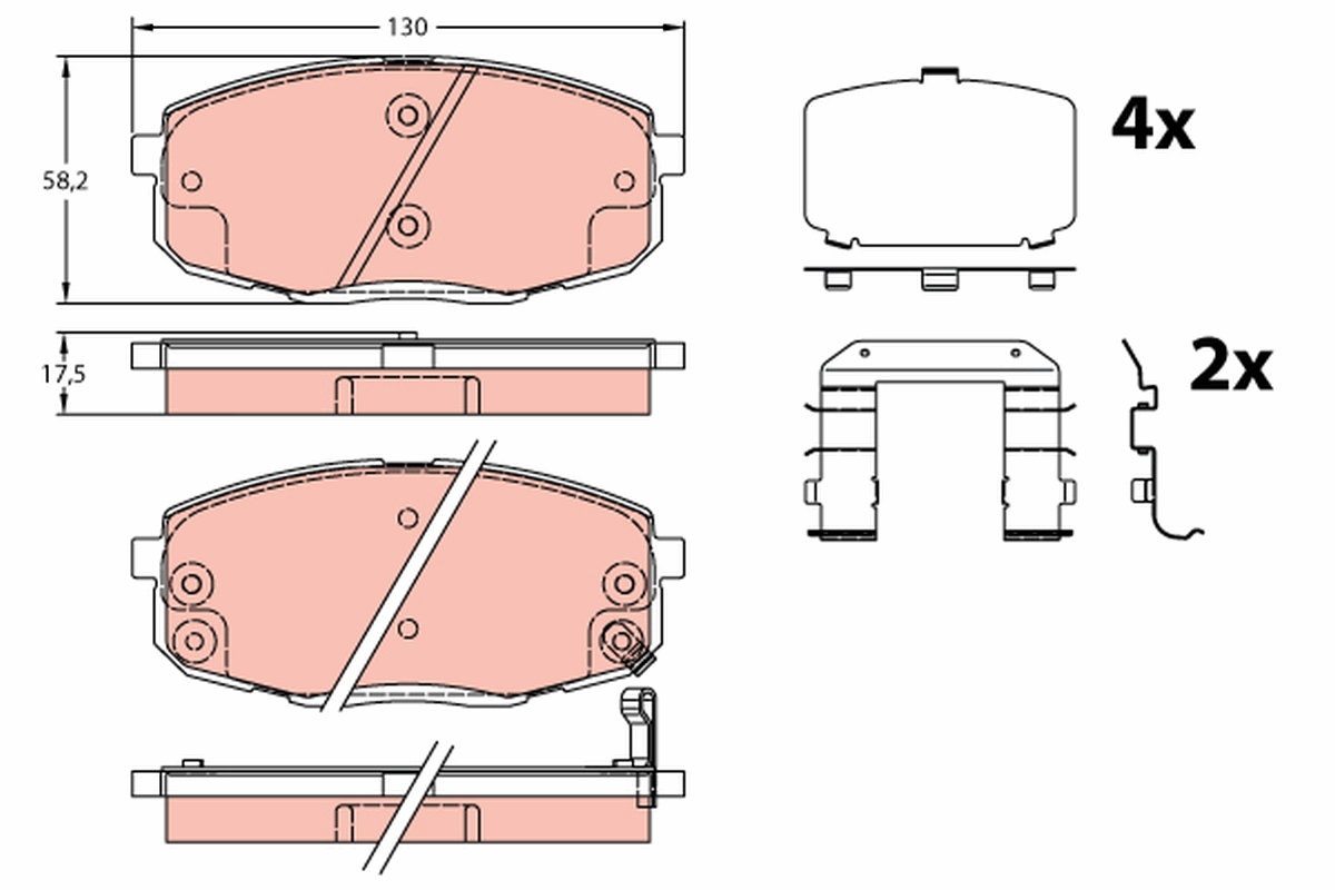 Brake Pad Set, disc brake (Front axle)  Art. GDB3450