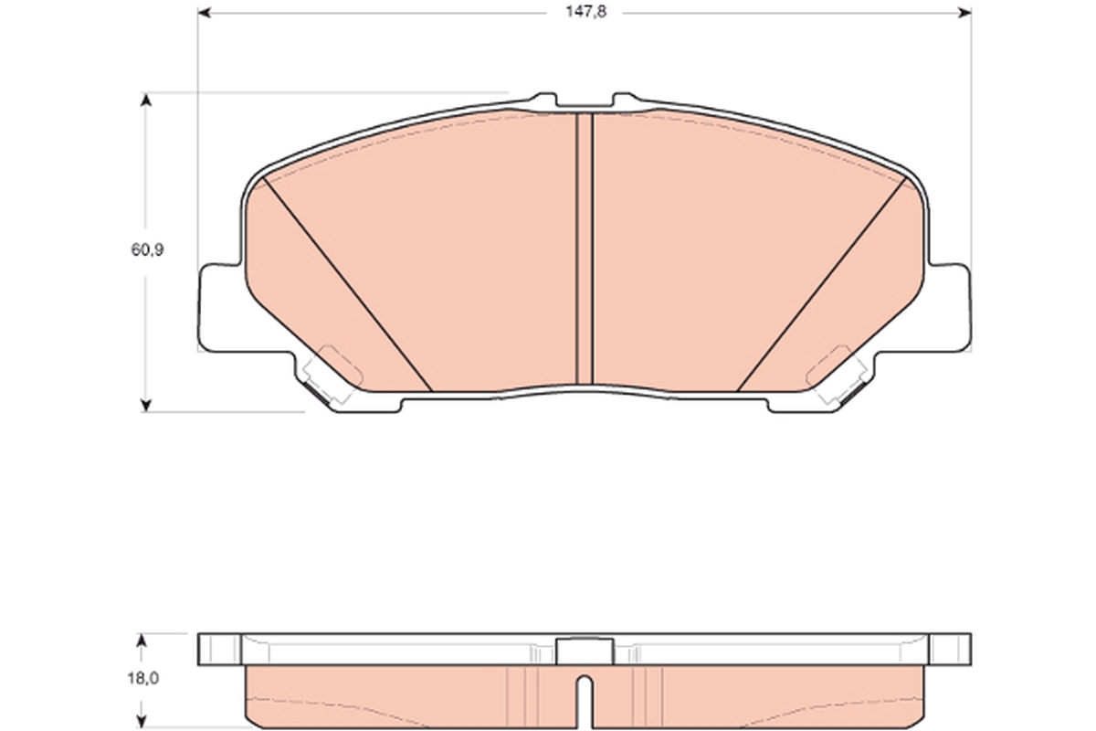 Brake Pad Set, disc brake (Front axle)  Art. GDB3455