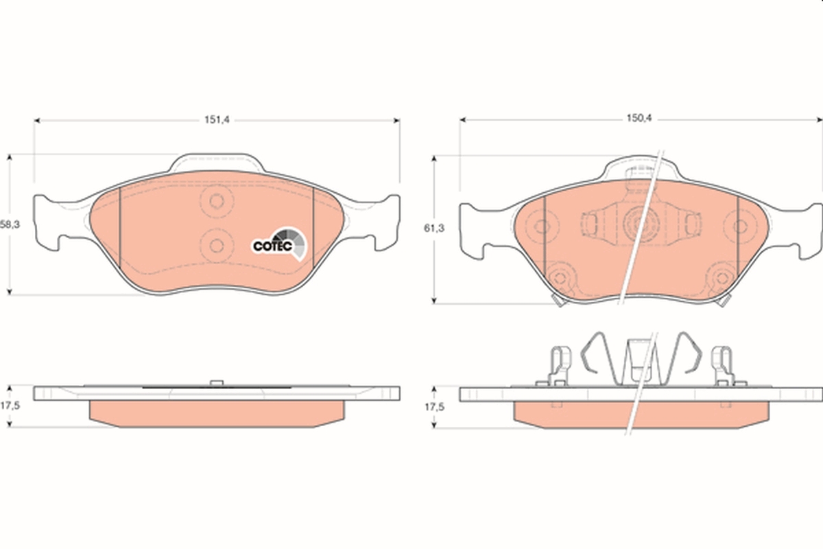 Brake Pad Set, disc brake (Front axle)  Art. GDB3457