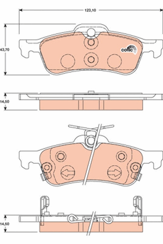 Brake Pad Set, disc brake (Rear axle)  Art. GDB3458