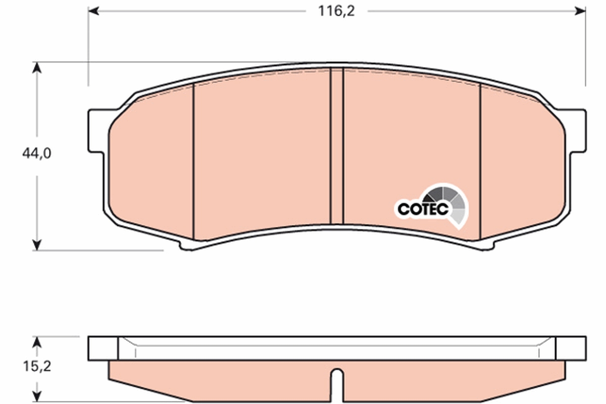 Brake Pad Set, disc brake (Rear axle)  Art. GDB3464