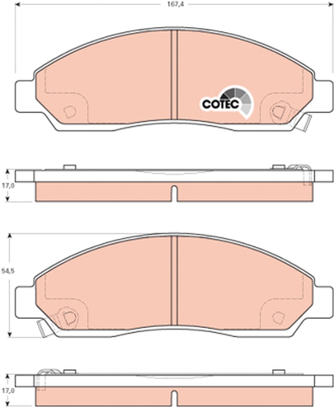 Brake Pad Set, disc brake (Front axle)  Art. GDB3466