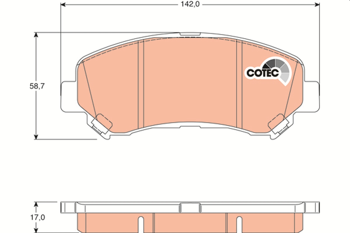 Brake Pad Set, disc brake (Front axle)  Art. GDB3467