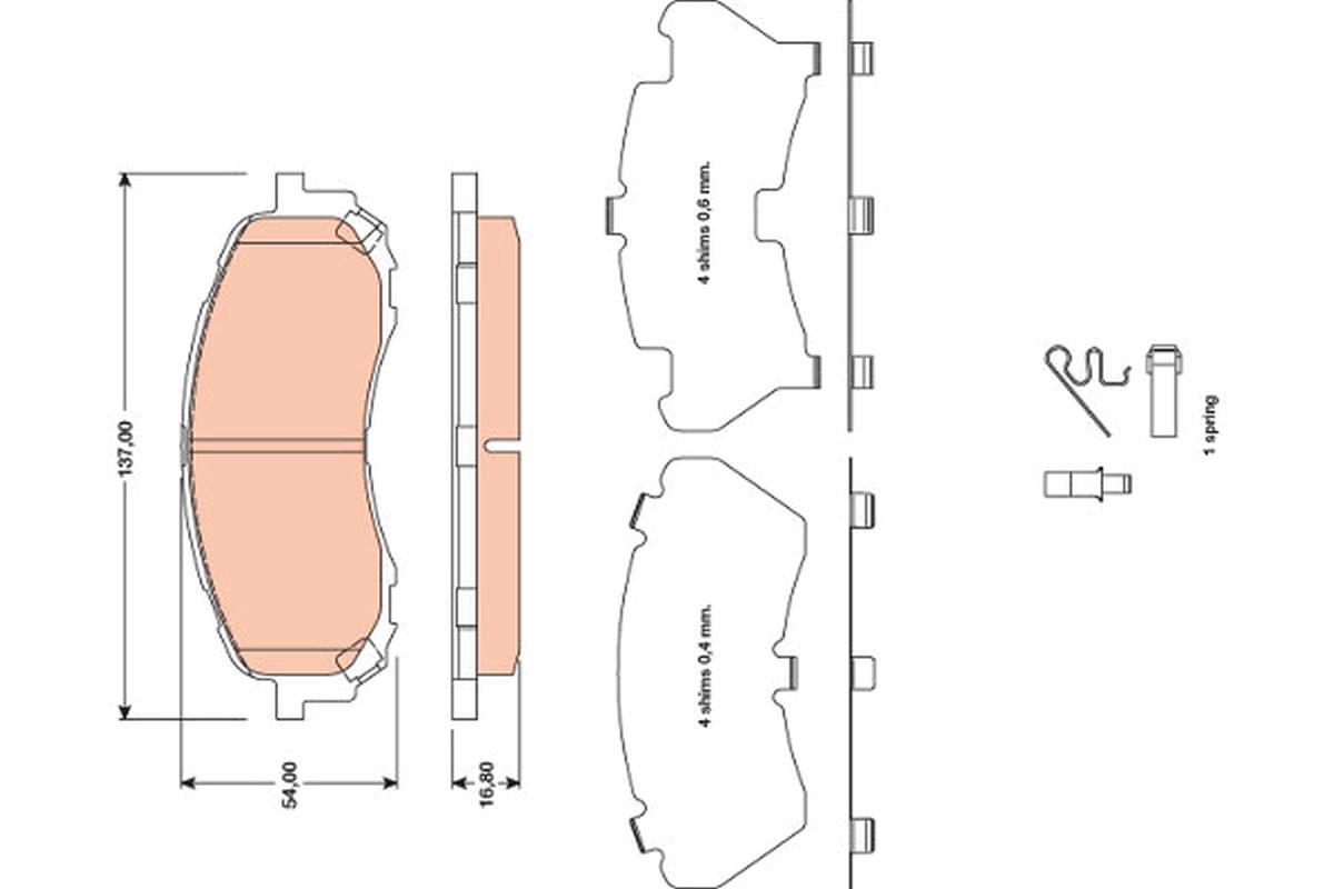 Brake Pad Set, disc brake (Front axle)  Art. GDB3469