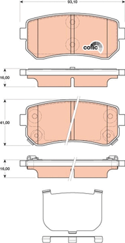 Brake Pad Set, disc brake (Rear axle)  Art. GDB3474