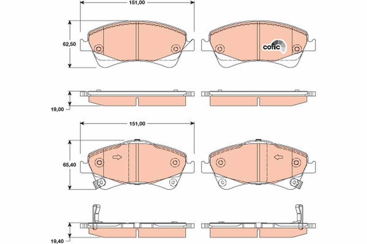 Brake Pad Set, disc brake (Front axle)  Art. GDB3479