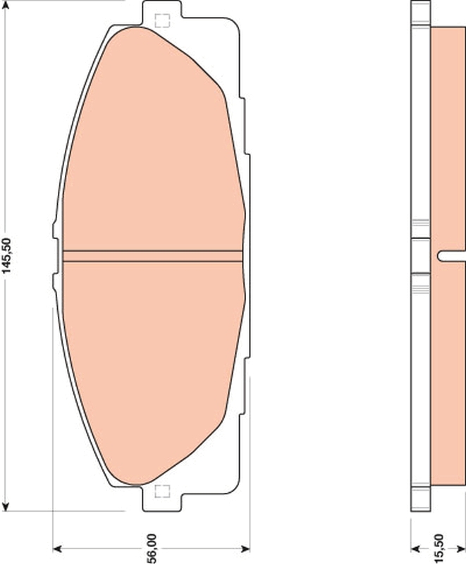 Brake Pad Set, disc brake (Front axle)  Art. GDB3485