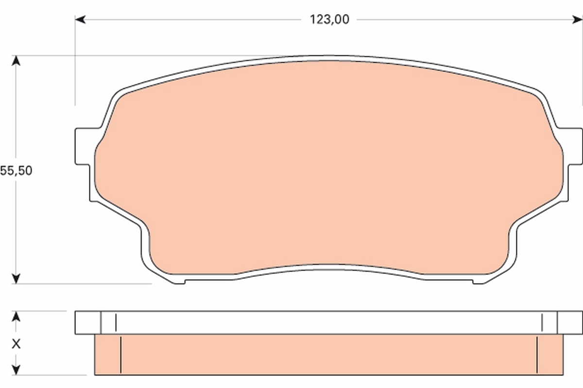 Brake Pad Set, disc brake (Front axle)  Art. GDB3490