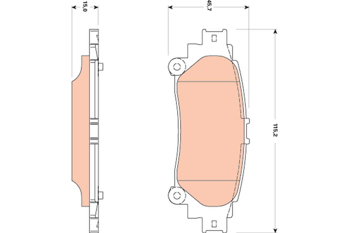 Brake Pad Set, disc brake (Rear axle)  Art. GDB3497