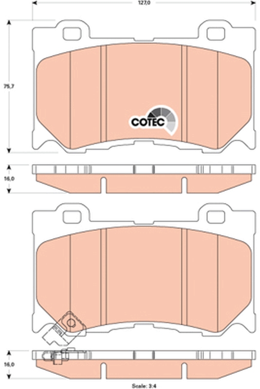 Brake Pad Set, disc brake (Front axle)  Art. GDB3505