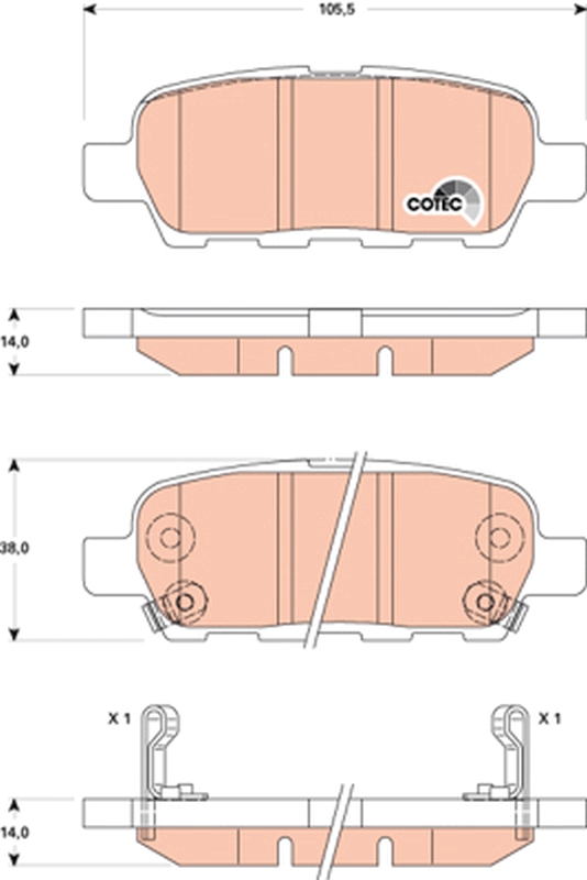 Brake Pad Set, disc brake (Rear axle)  Art. GDB3507