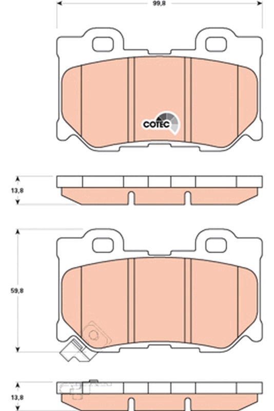 Brake Pad Set, disc brake (Rear axle)  Art. GDB3515