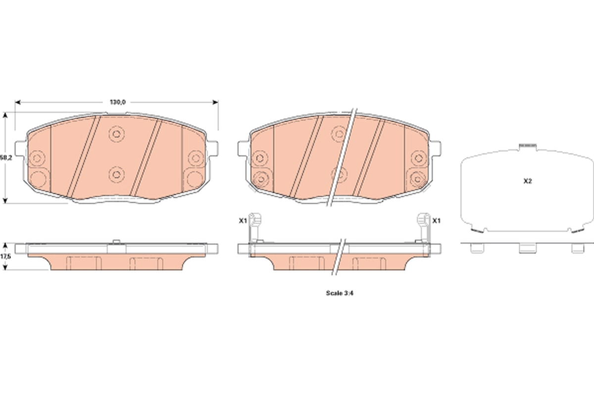 Brake Pad Set, disc brake (Front axle)  Art. GDB3523