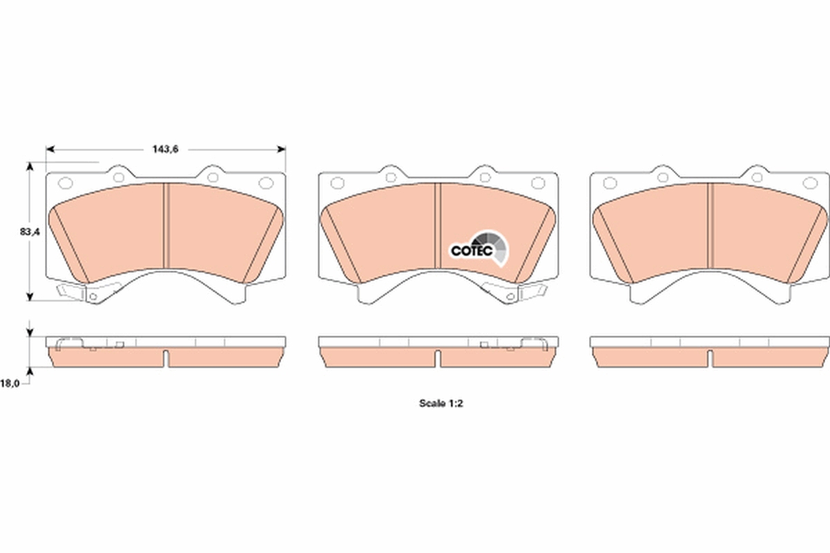 Brake Pad Set, disc brake (Front axle)  Art. GDB3524