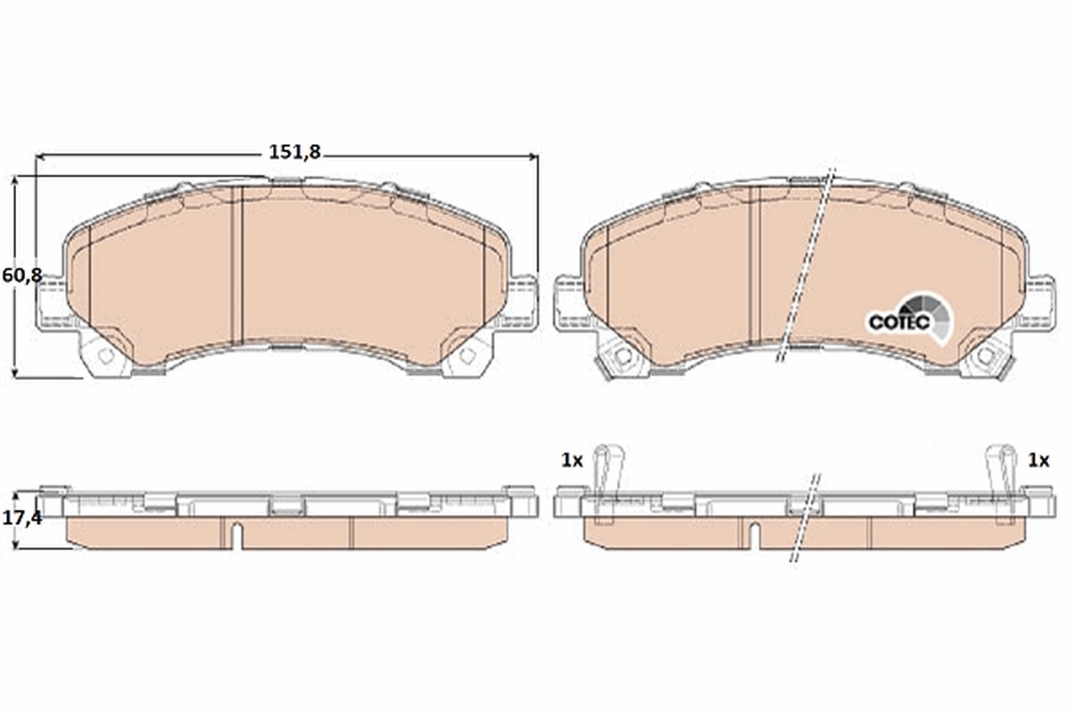 Brake Pad Set, disc brake (Front axle)  Art. GDB3545