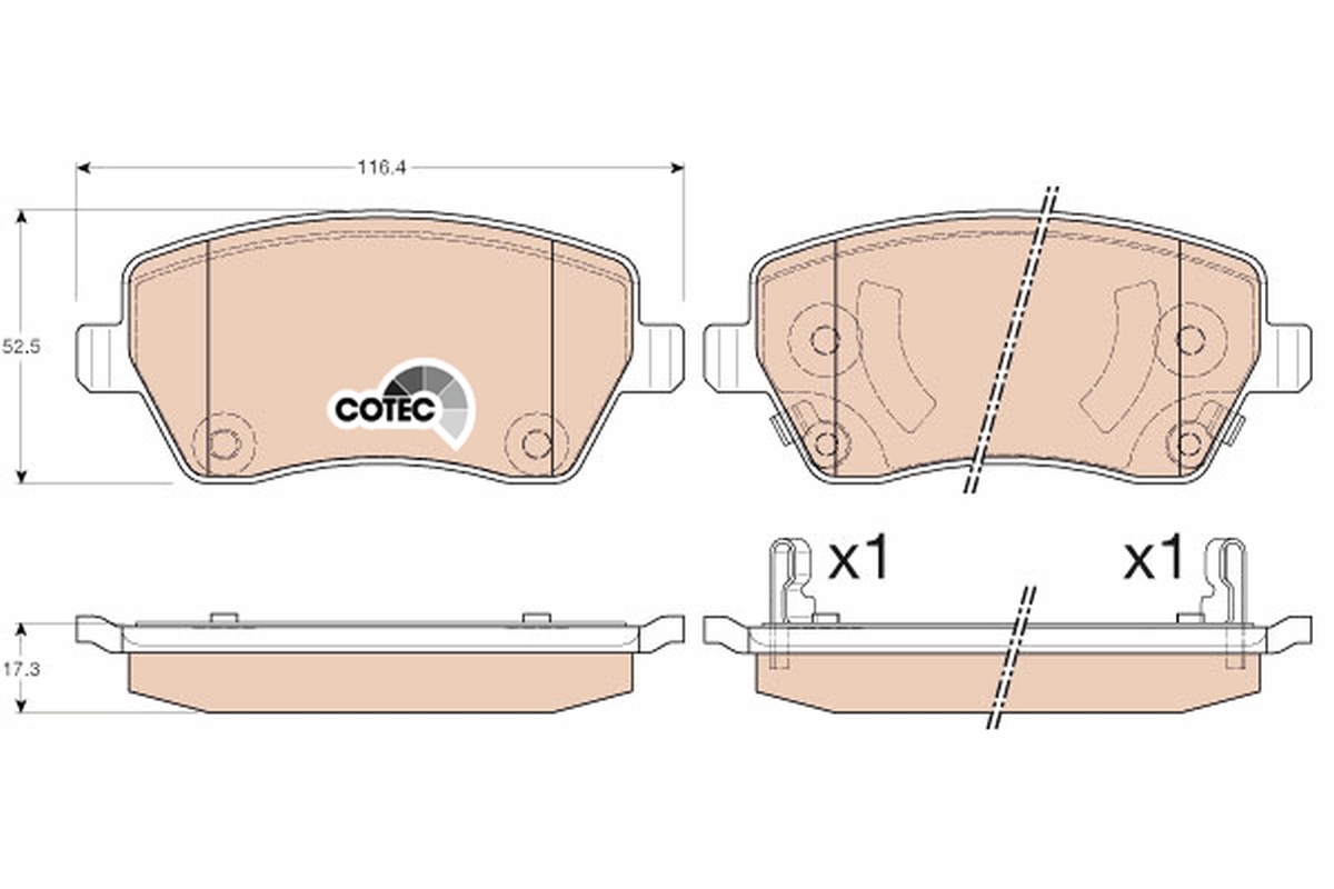 Brake Pad Set, disc brake (Front axle)  Art. GDB3546