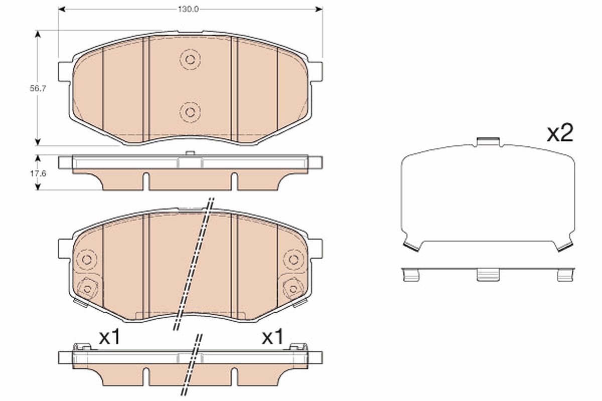 Brake Pad Set, disc brake (Front axle)  Art. GDB3553