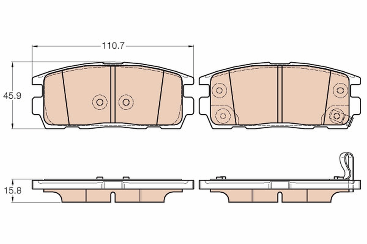 Brake Pad Set, disc brake (Rear axle)  Art. GDB3566