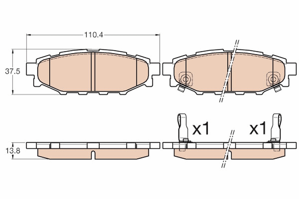 Brake Pad Set, disc brake (Rear axle)  Art. GDB3568