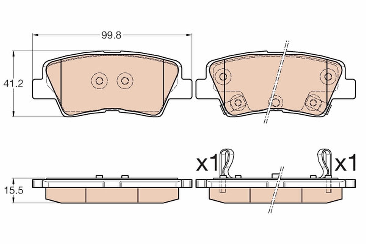 Brake Pad Set, disc brake (Rear axle)  Art. GDB3569