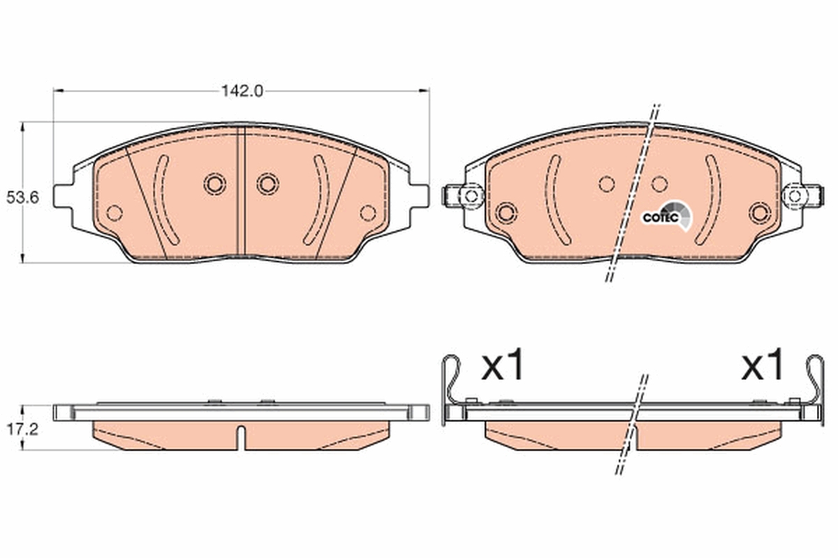 Brake Pad Set, disc brake (Front axle)  Art. GDB3579