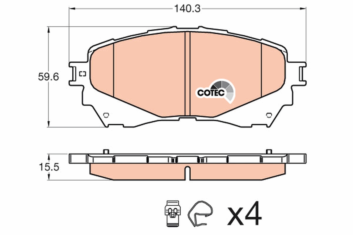 Brake Pad Set, disc brake (Front axle)  Art. GDB3580