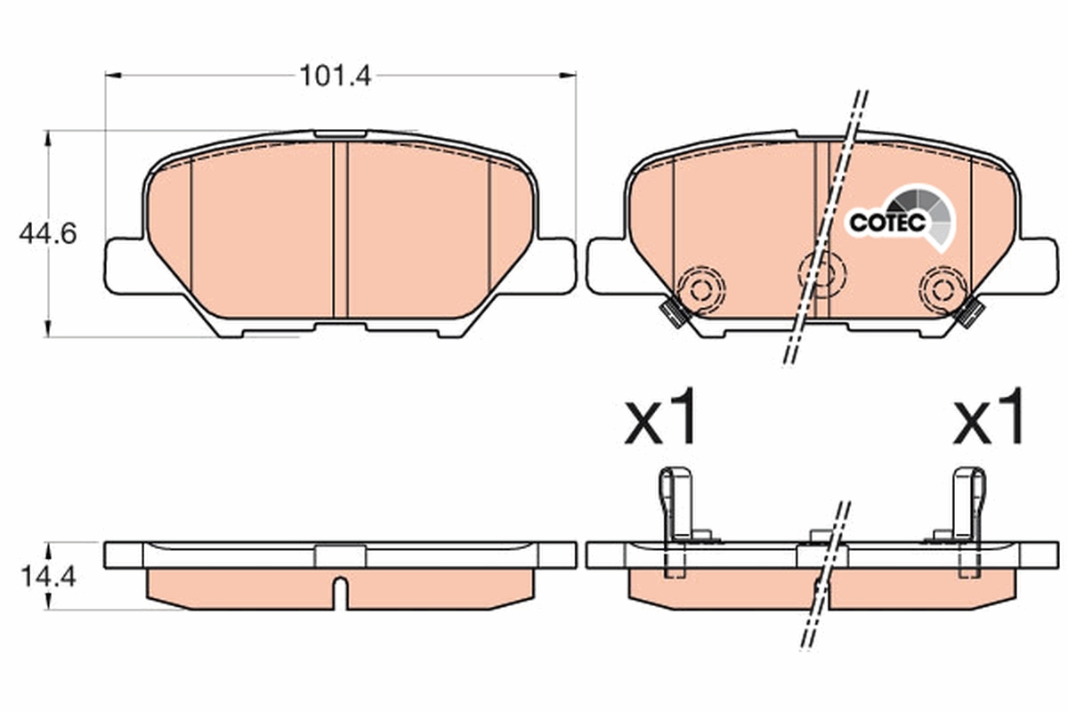 Brake Pad Set, disc brake (Rear axle)  Art. GDB3583