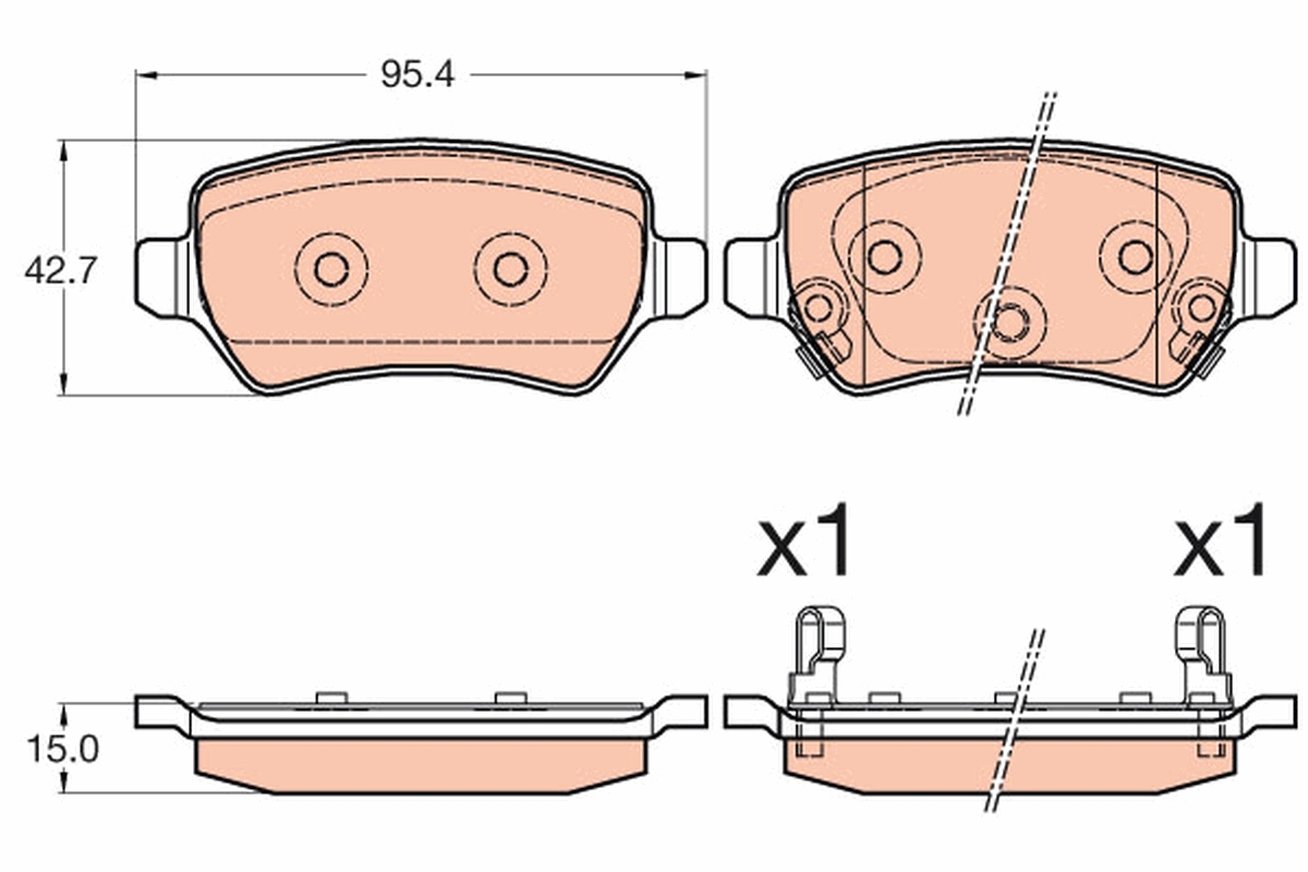 Brake Pad Set, disc brake (Rear axle)  Art. GDB3585