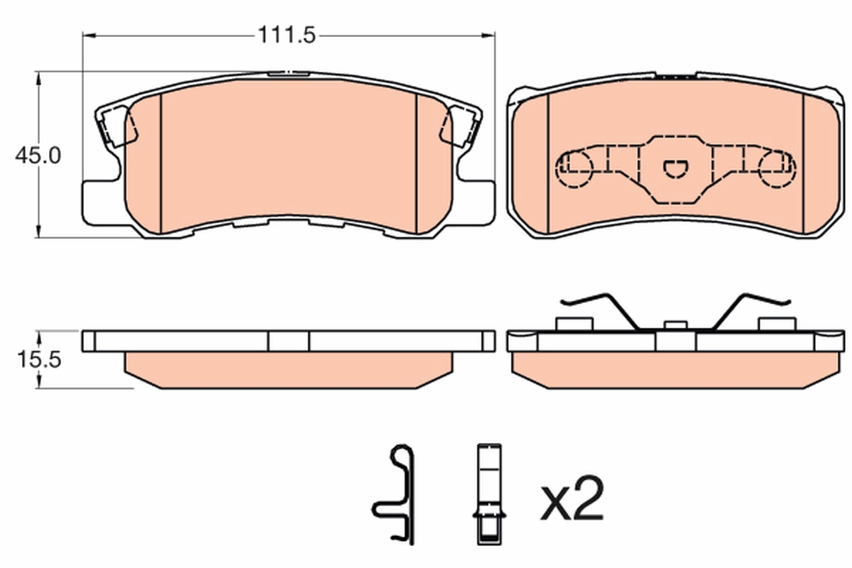 Brake Pad Set, disc brake (Rear axle)  Art. GDB3595