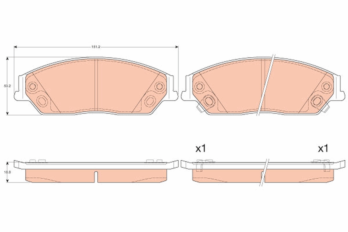 Brake Pad Set, disc brake (Front axle)  Art. GDB3614