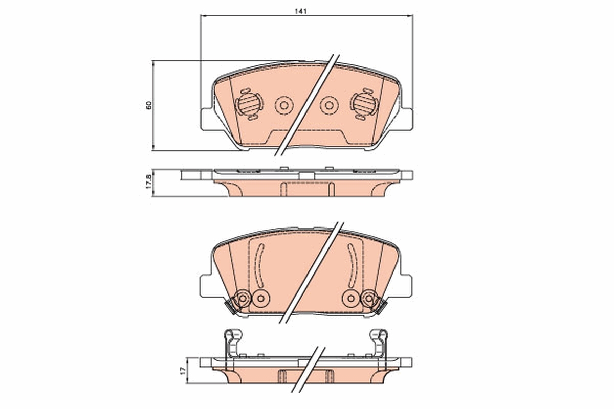 Brake Pad Set, disc brake (Front axle)  Art. GDB3621