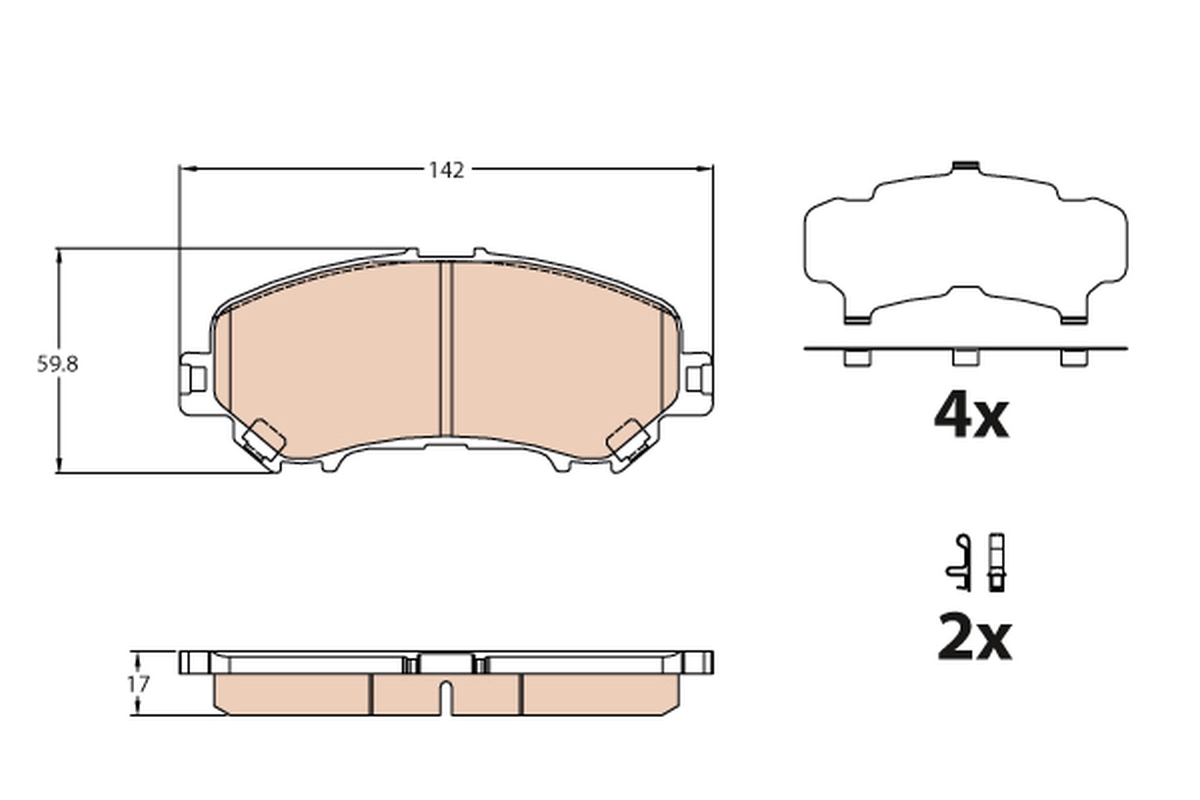 Brake Pad Set, disc brake (Front axle)  Art. GDB3631