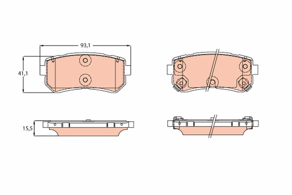 Brake Pad Set, disc brake (Rear axle)  Art. GDB3641