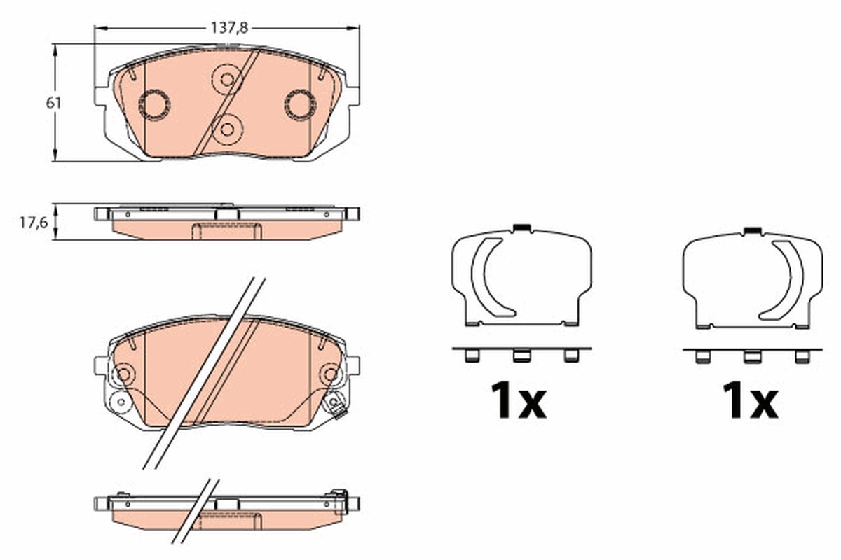 Brake Pad Set, disc brake (180)  Art. GDB3642