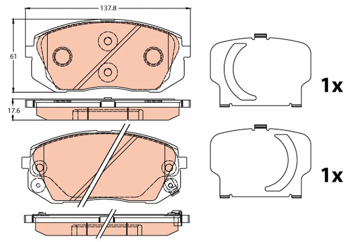 Brake Pad Set, disc brake (Front axle)  Art. GDB3647