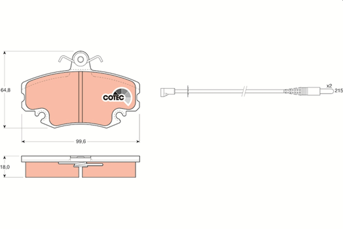 Brake Pad Set, disc brake (Front axle)  Art. GDB400