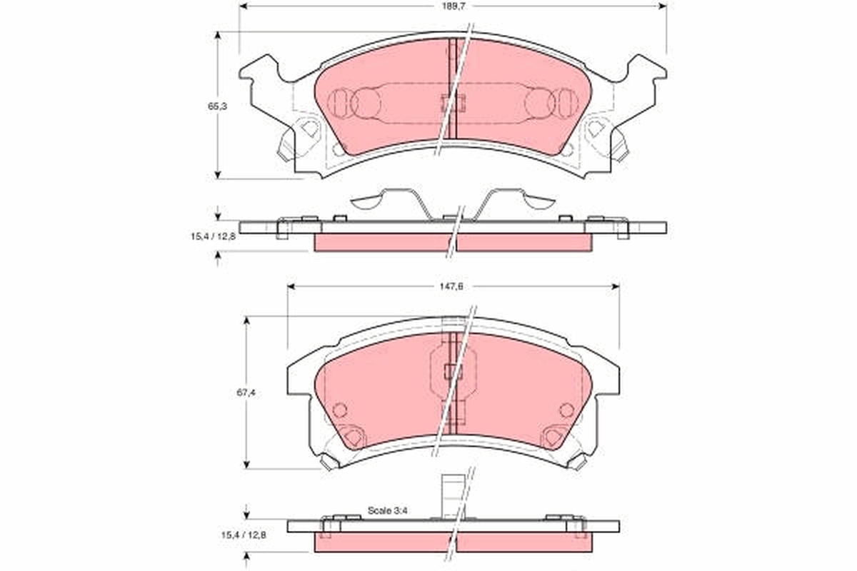 Brake Pad Set, disc brake (Front axle)  Art. GDB4002