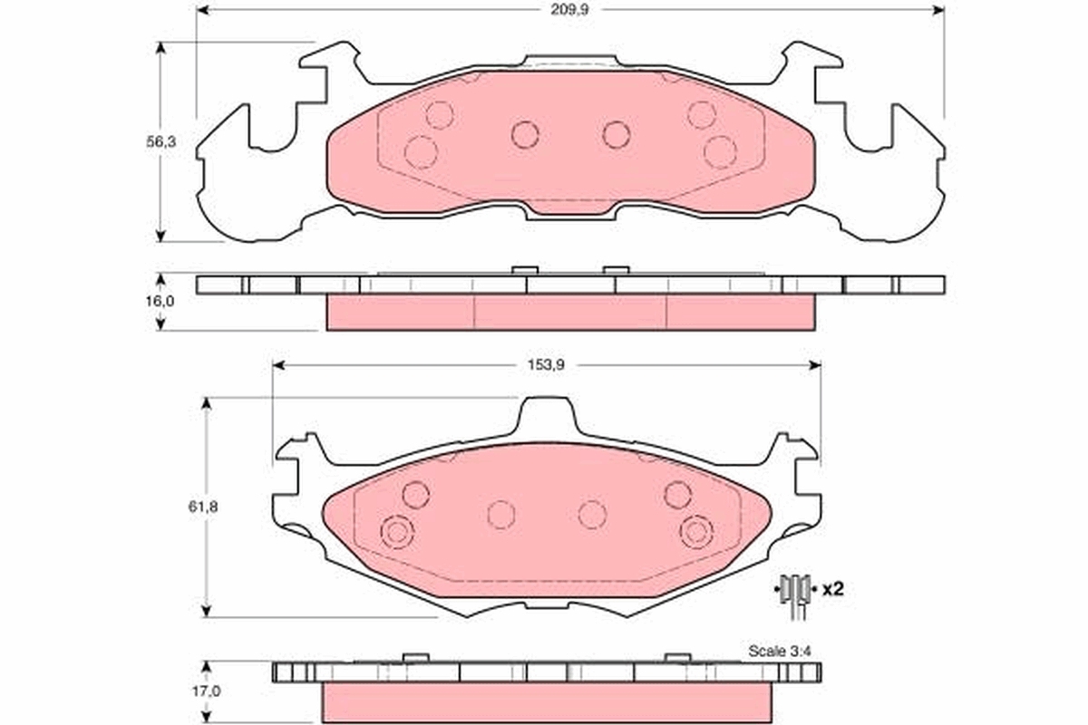 Brake Pad Set, disc brake (Front axle)  Art. GDB4003