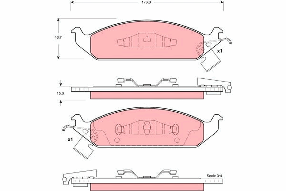 Brake Pad Set, disc brake (Front axle)  Art. GDB4016