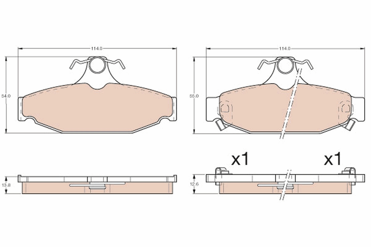 Brake Pad Set, disc brake (Rear axle)  Art. GDB4089