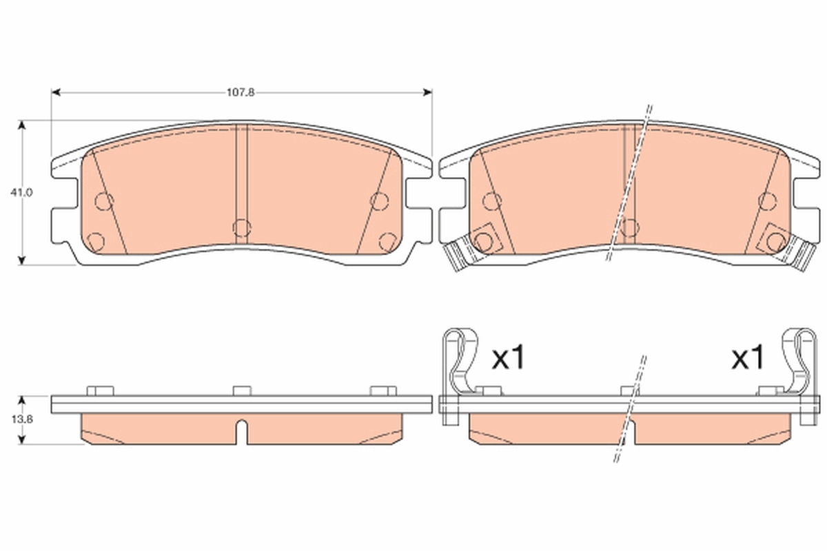 Brake Pad Set, disc brake (Rear axle)  Art. GDB4098