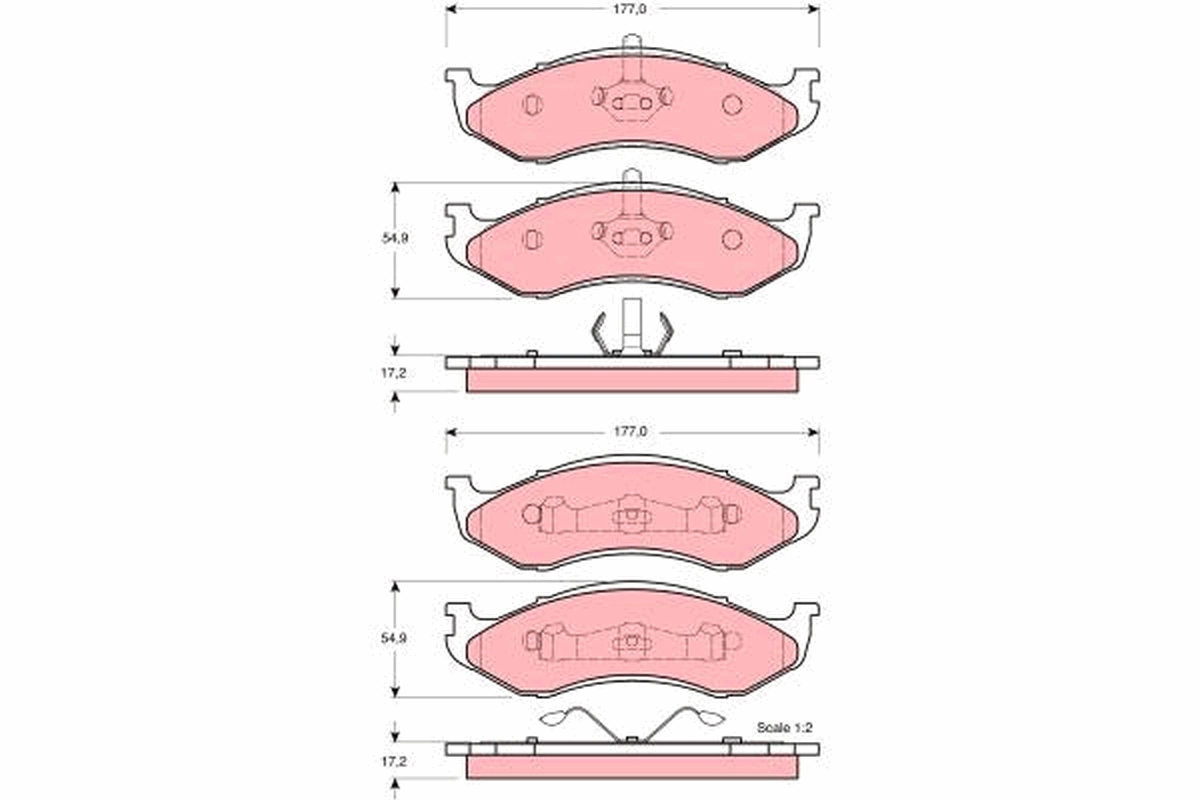 Brake Pad Set, disc brake (Front axle)  Art. GDB4104