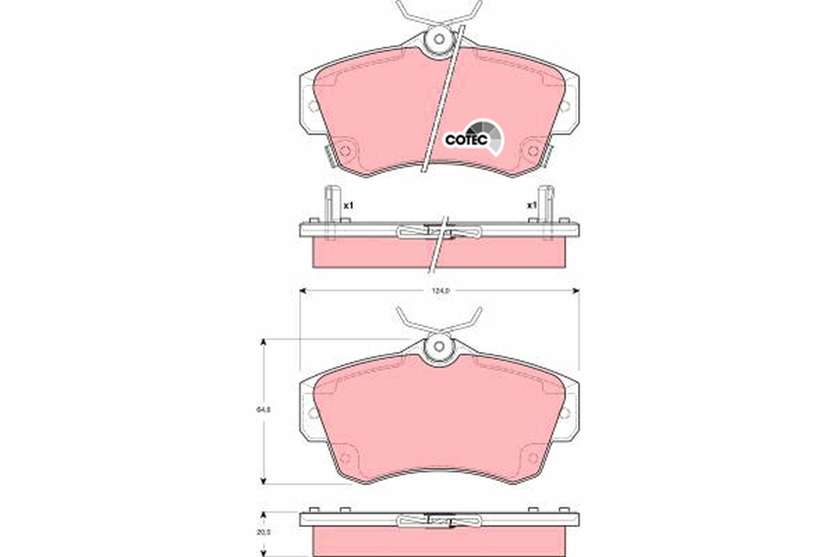 Brake Pad Set, disc brake (Front axle)  Art. GDB4118