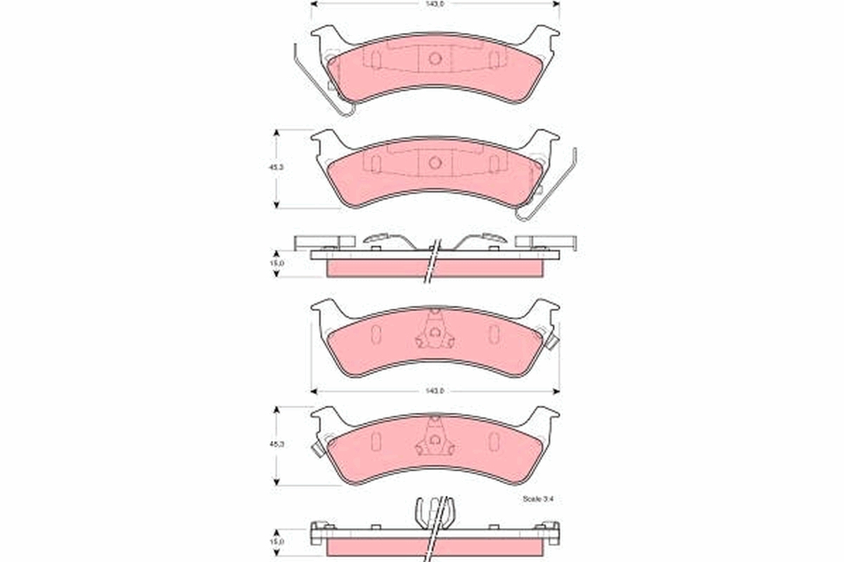 Brake Pad Set, disc brake (Rear axle)  Art. GDB4124