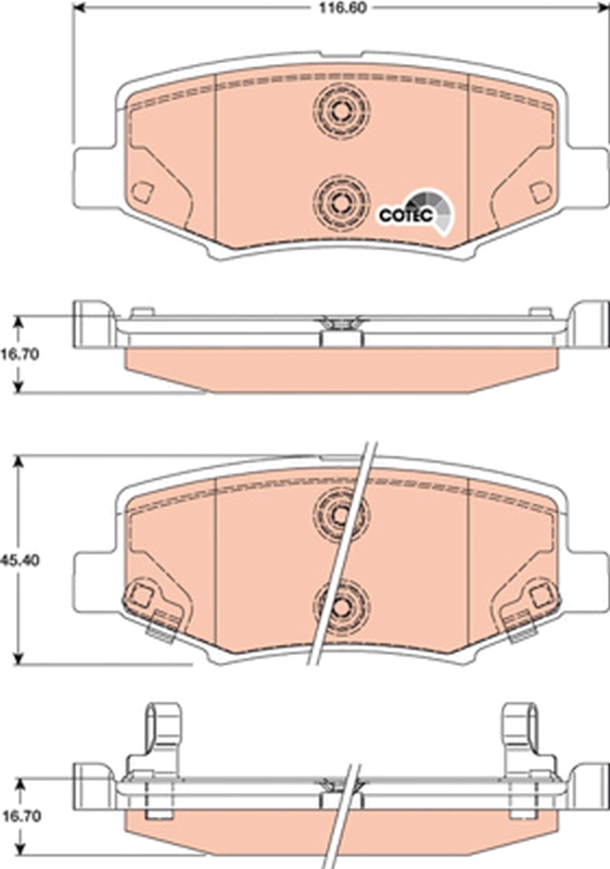 Brake Pad Set, disc brake (Rear axle)  Art. GDB4145